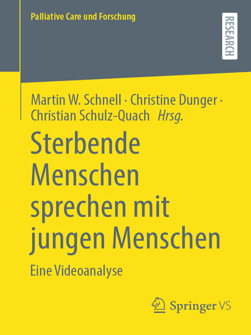 Title details for Sterbende Menschen sprechen mit jungen Menschen by Martin W. Schnell - Available